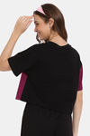 Rosaline Crop Length Loungewear Top - Black Beauty — thumbnail 3